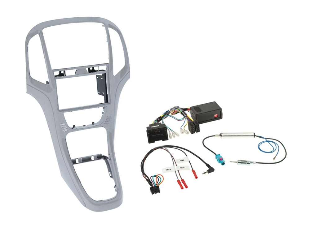 2-DIN Kit Opel Astra J 2009-2018, platina sølv