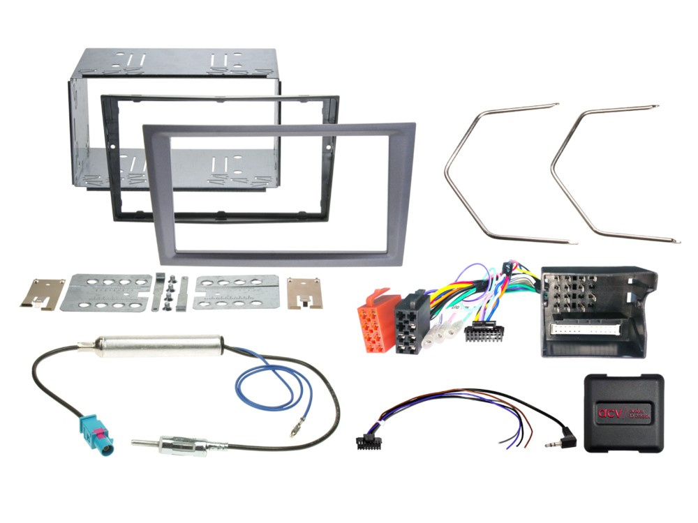 ACV Installasjonssett 2-DIN Opel, charcoal