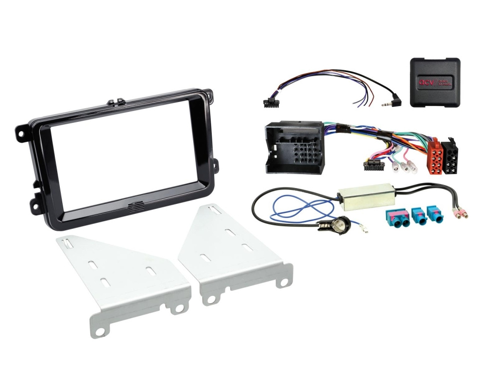 ACV Installationskit 2-DIN Seat/Skoda/VW, svart