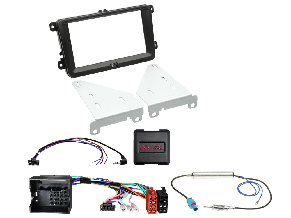 ACV Installationssett 2-DIN Seat/Skoda/VW, svart