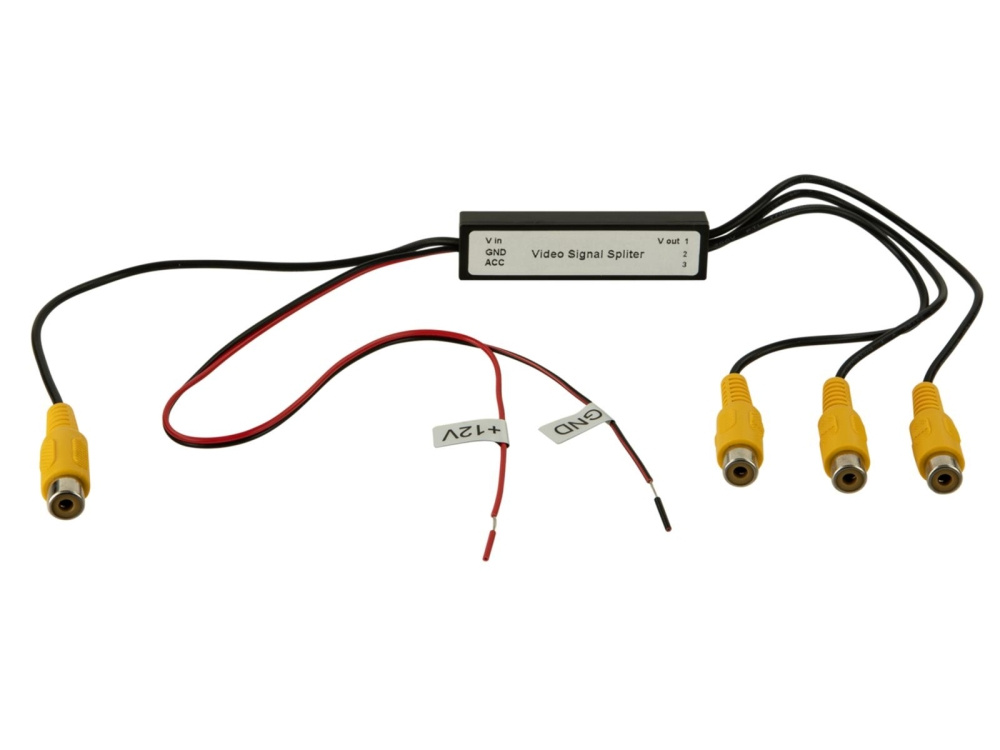 Video signalforsterker og splitter 1x3 RCA