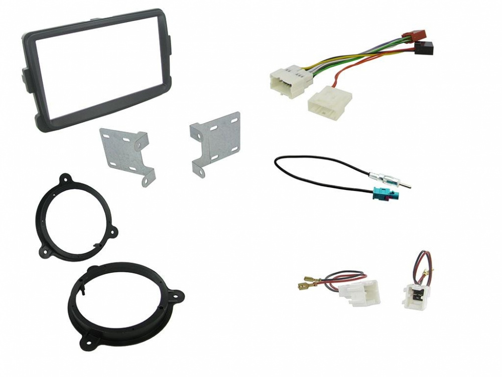 Installationskit Dacia Duster/Sandero 2012 > Dubbel-din Grå