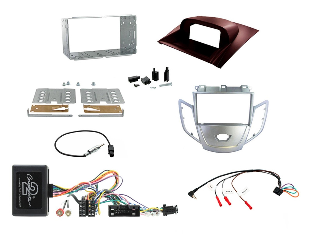 Installationskit Ford Fiesta 10-12, Silver, Röd