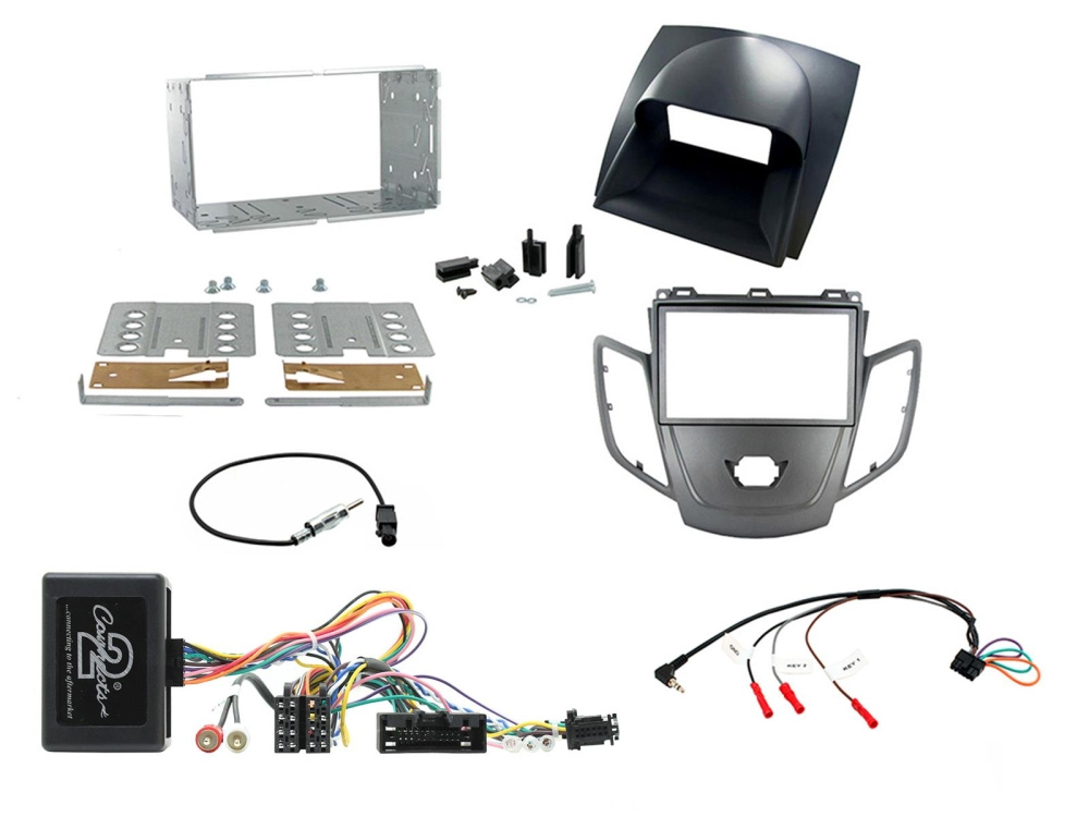 Installationskit Ford Fiesta 10-12, Grafitgrå, Grå