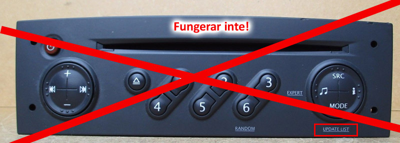 Rattstyringskabel Renault - Løst display i dashbordet