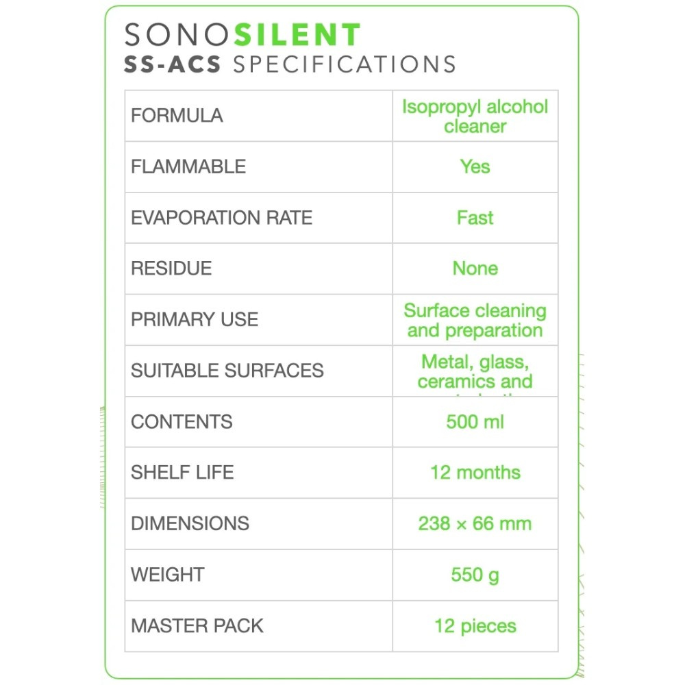 SONO Silent SS-ACS isopropanolrengjøring, 500 ml
