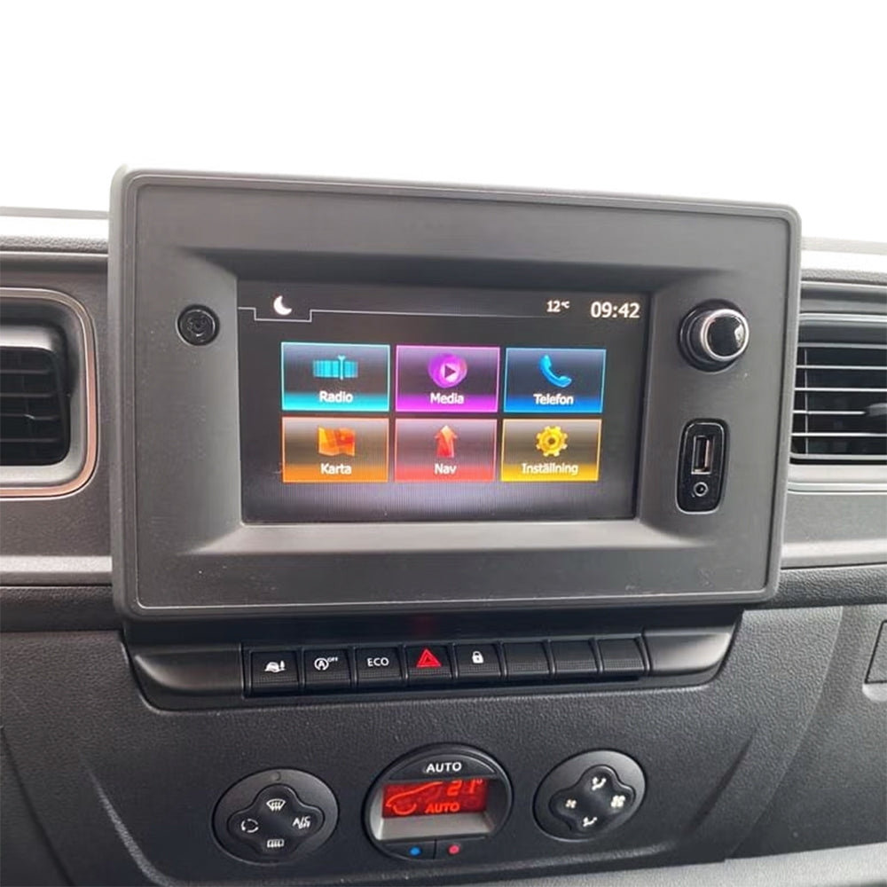 Auto-Connect monteringssett for 9/10.1-tommers bilstereo, Renault Master, Opel Movano, Nissan NV400 og Interstar