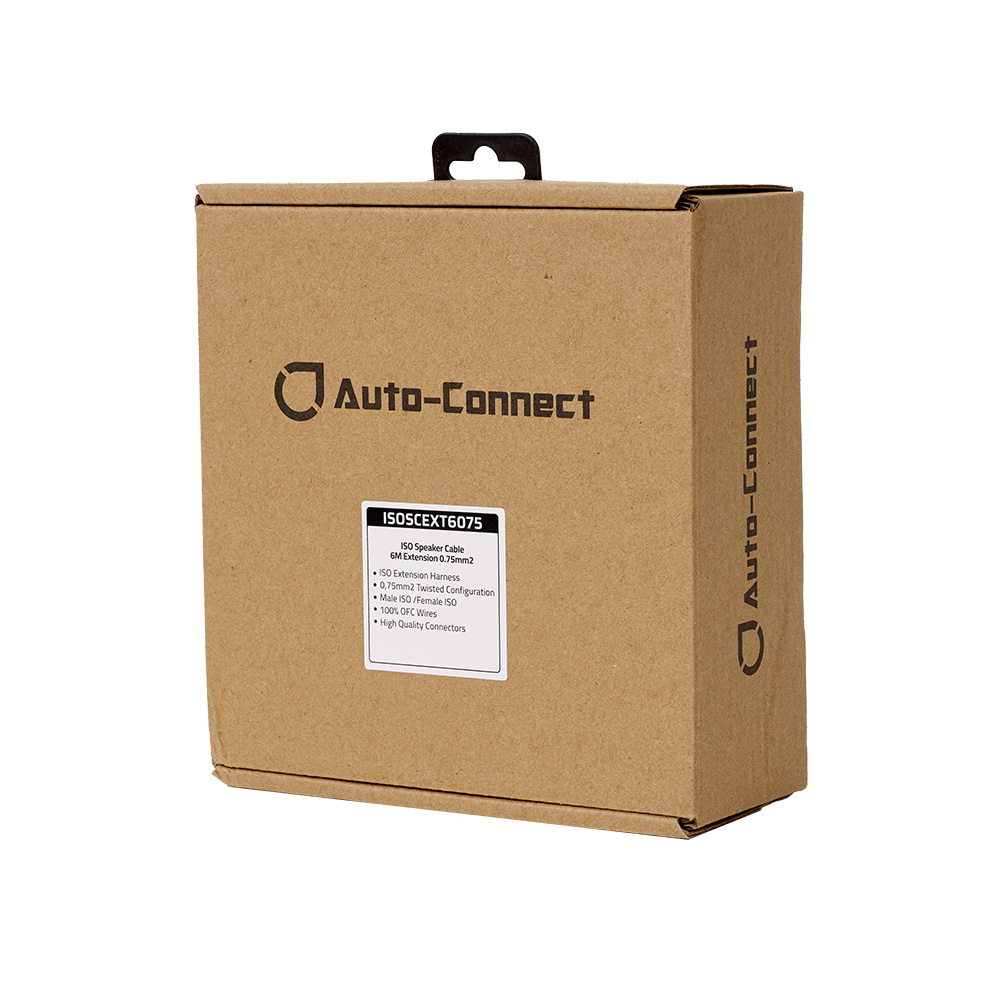 Auto-Connect ISO-ISO 6m forlengelse for høyttalere, 2x0.75mm²