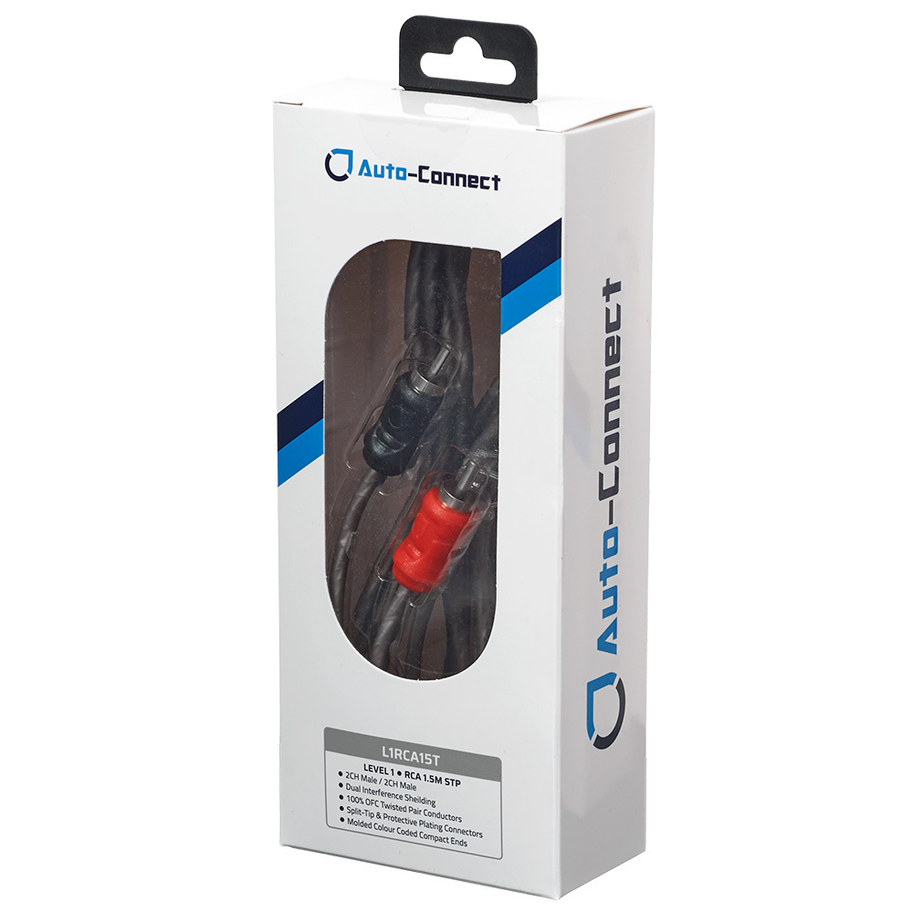 Auto-Connect tvinnet lavnivåkabel 1.5 meter, Level 1