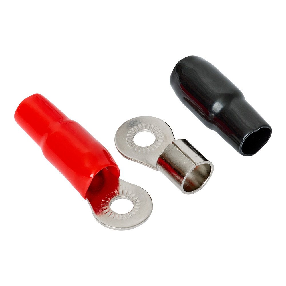 Auto-Connect rød og svart ringkabelsko M8, 53 mm²