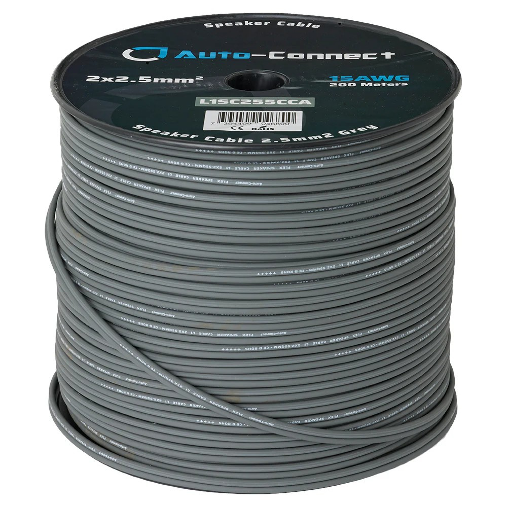 Auto-Connect CCA-høyttalerkabel 2x2.5 mm², løpemeter