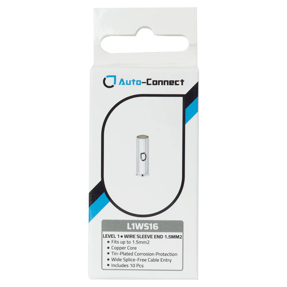 Auto-Connect L1WS16 10-pakning kabelhylser, 1,5 mm²-kabel