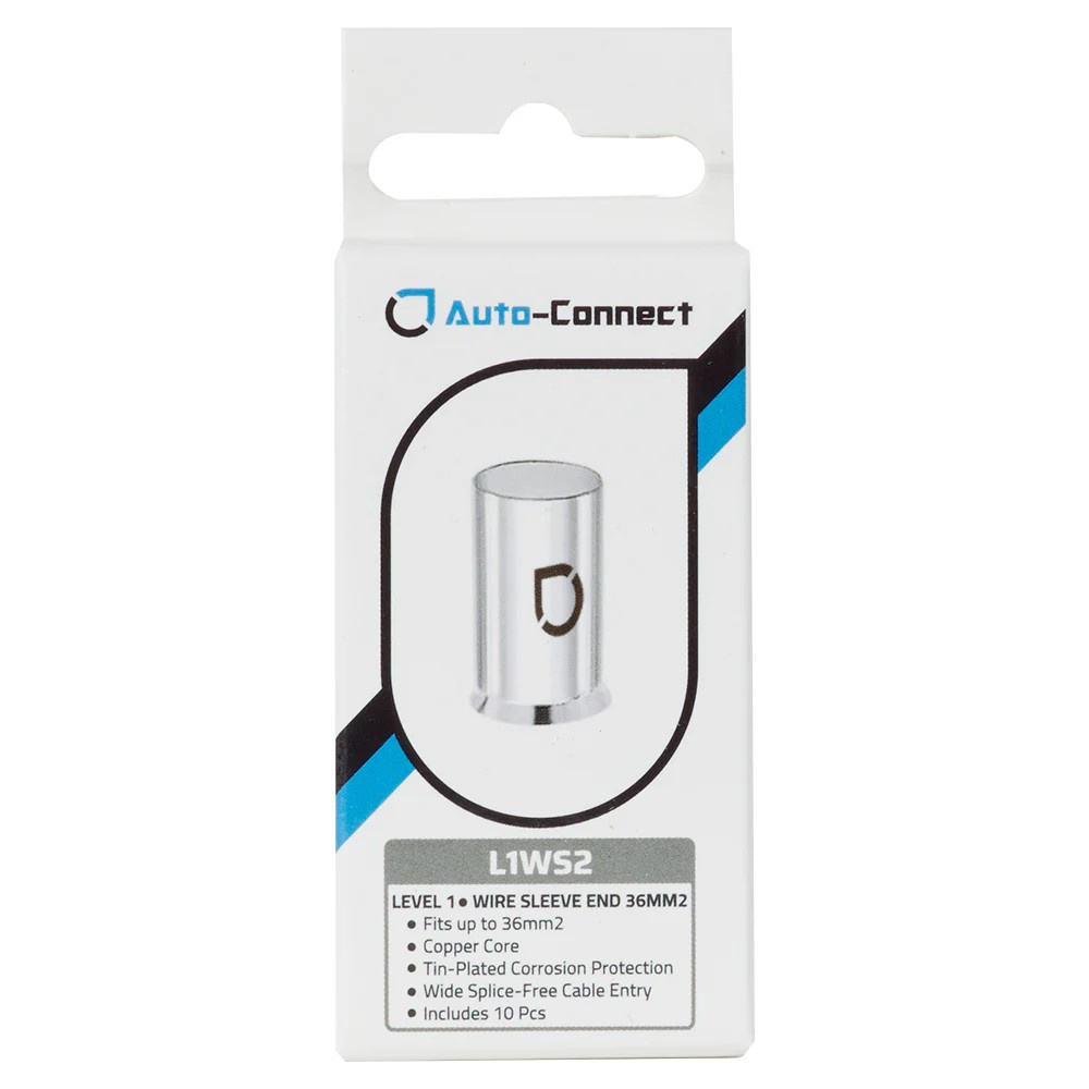 Auto-Connect L1WS2 10-pakke kabelhylser, 36mm²-kabel