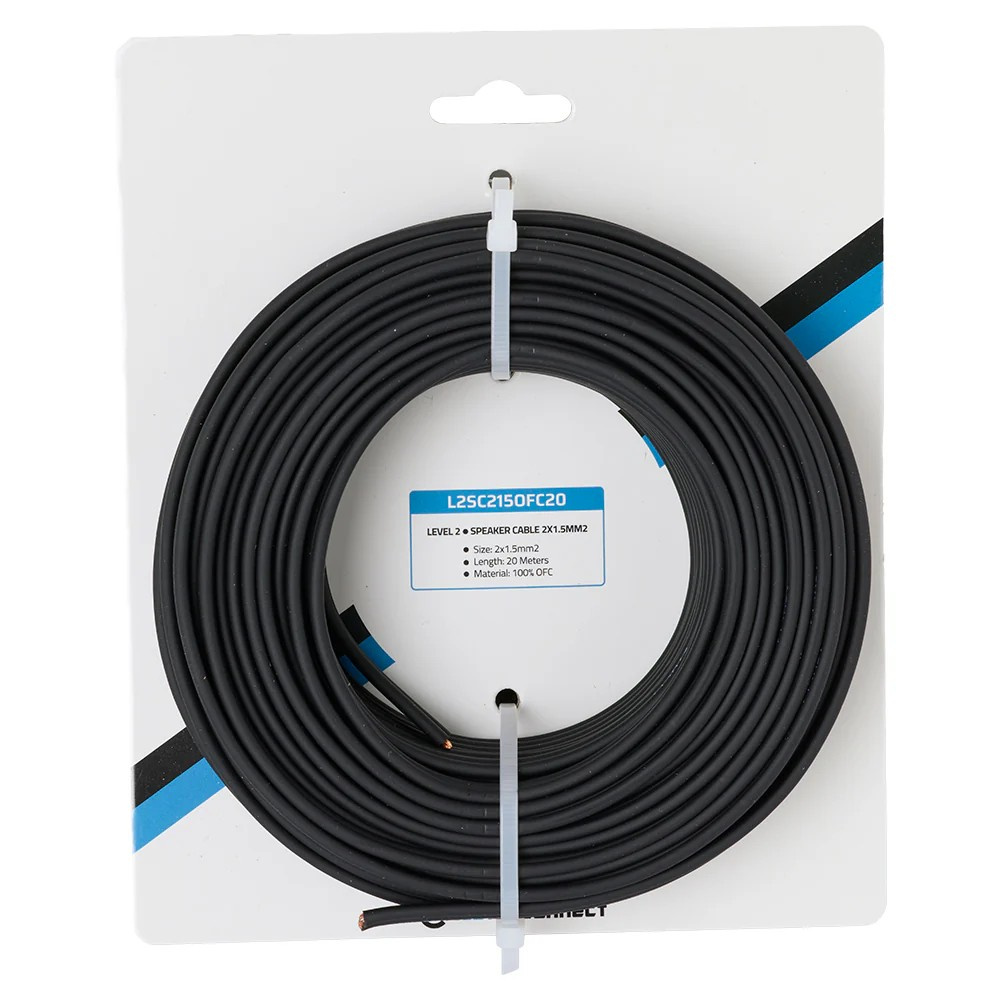 Auto-Connect OFC-høyttalerkabel 2x1.5 mm², 20 meter