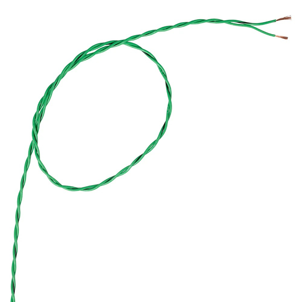 Auto-Connect tvunnet OFC-høyttalerkabel 2x0,5 mm², grønn løpemeter