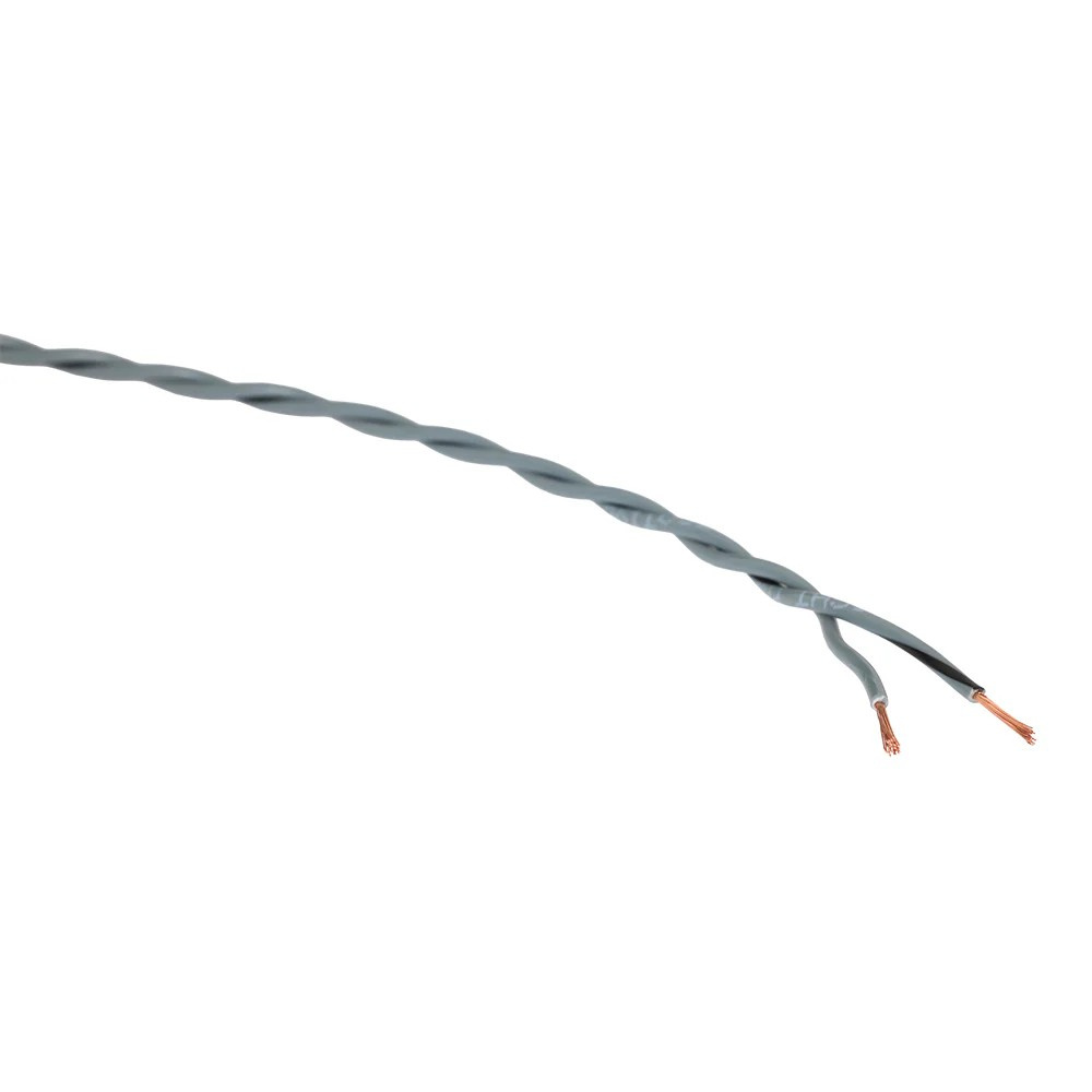 Auto-Connect tvunnet OFC-høyttalerkabel 2x0.5 mm², grå, løpemeter