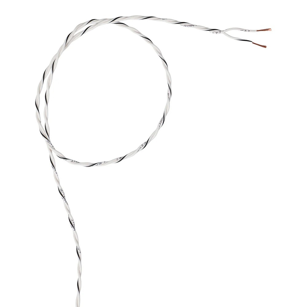 Auto-Connect tvinnet OFC-høyttalerkabel 2x0.5 mm², hvit, løpemeter