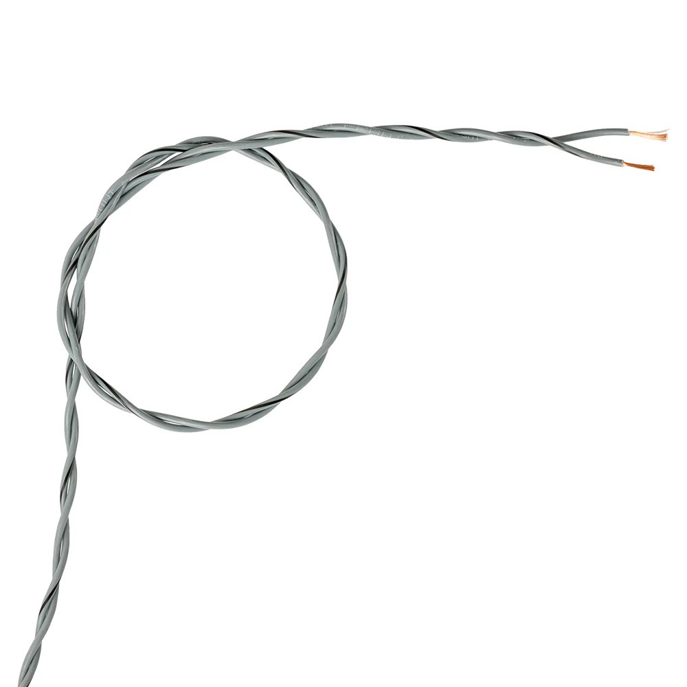 Auto-Connect tvinnet høyttalerkabel 2x0.8mm² grå, pris per meter