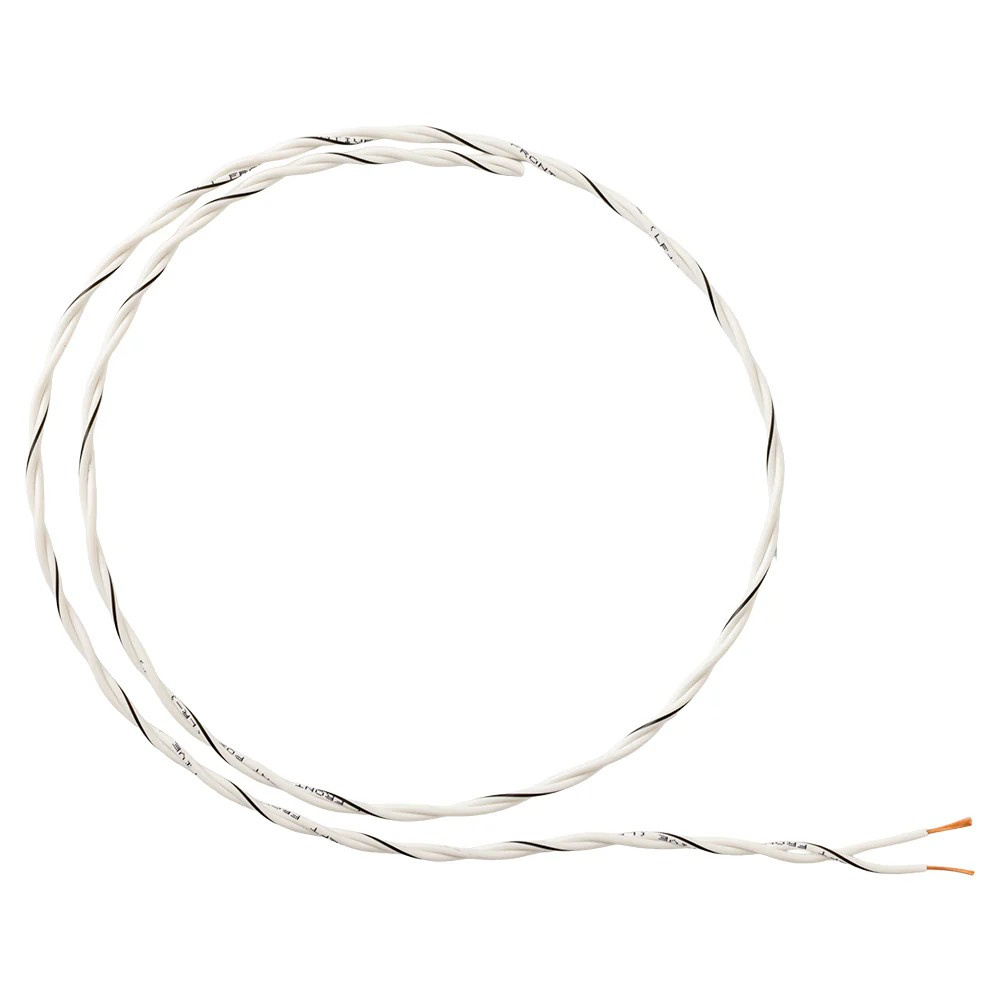 Auto-Connect tvinnet høyttalerkabel 2x0.8mm² hvit, pris per meter