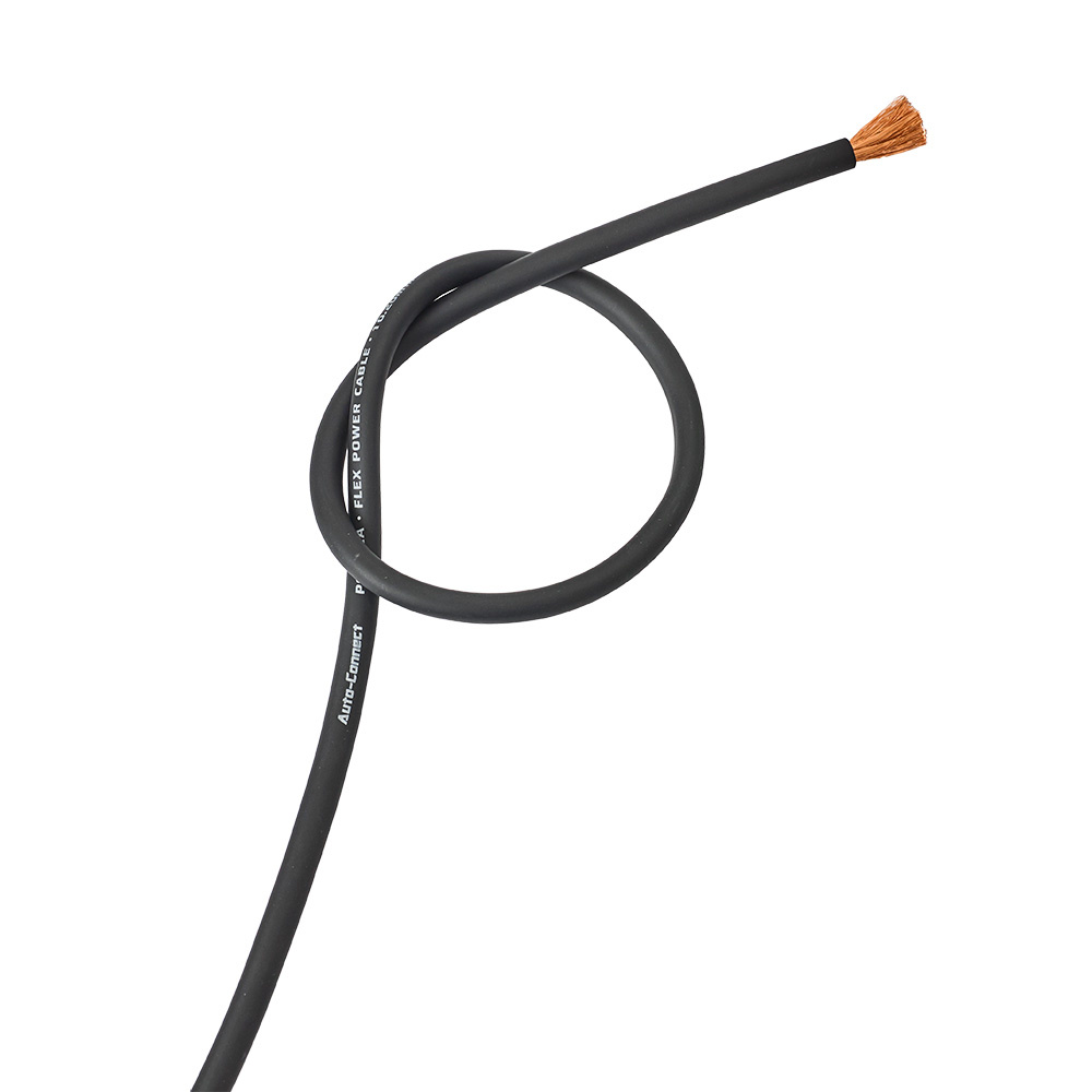 Auto-Connect svart strømkabel CCA 10.2mm², metervare
