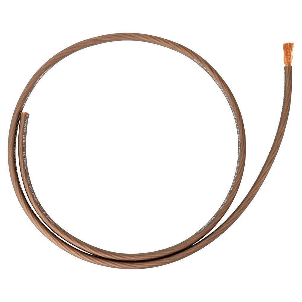 Auto-Connect svart strømkabel OFC 10.2mm², metervare