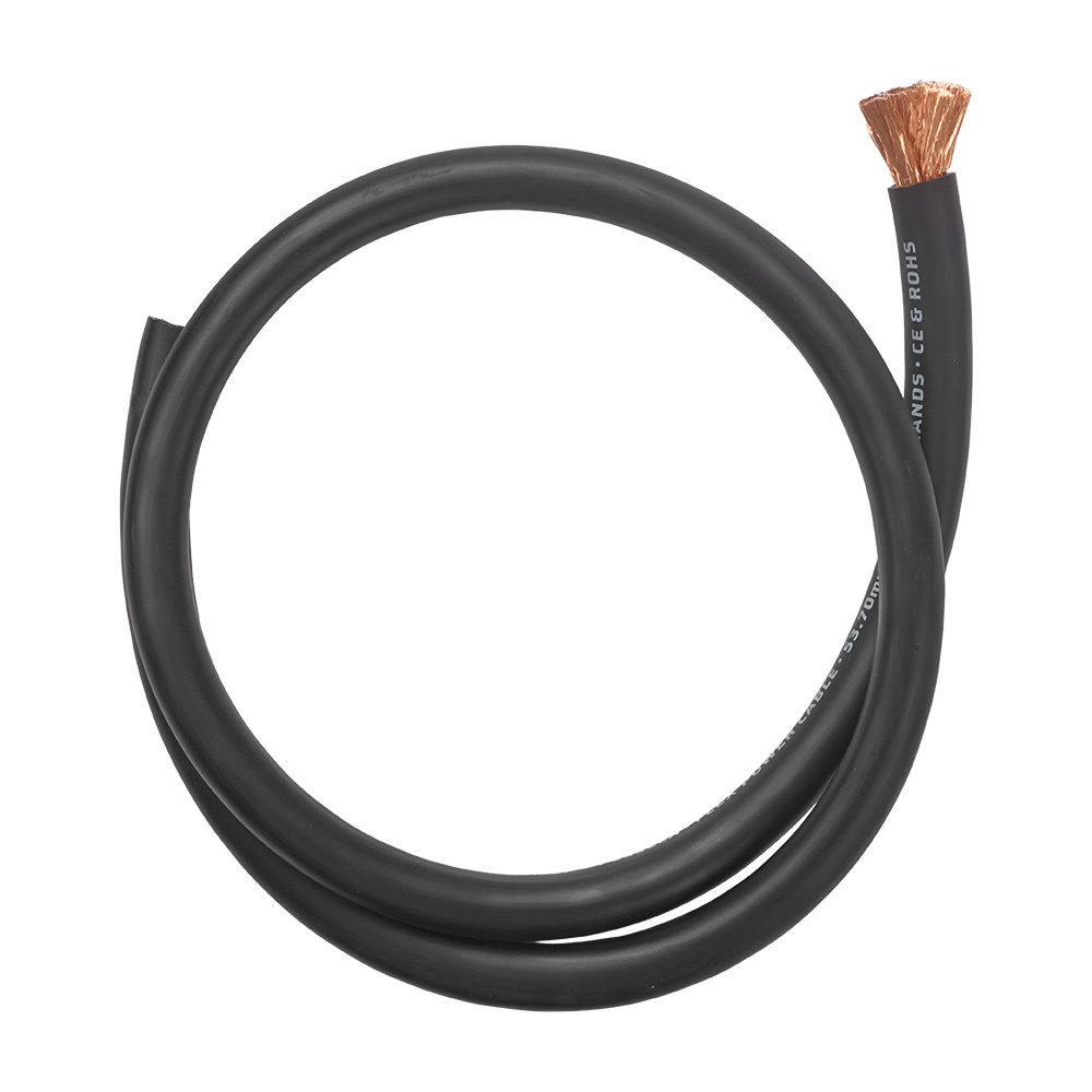 Auto-Connect svart strømkabel CCA 53.7mm², metervare