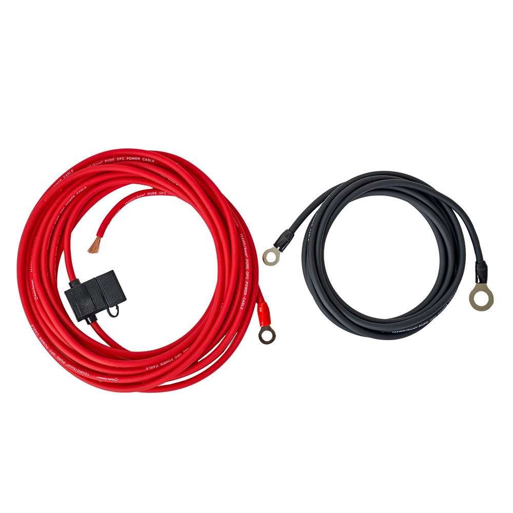 Auto-Connect OFC  6mm² strømkabelkit, 6m+2.5m