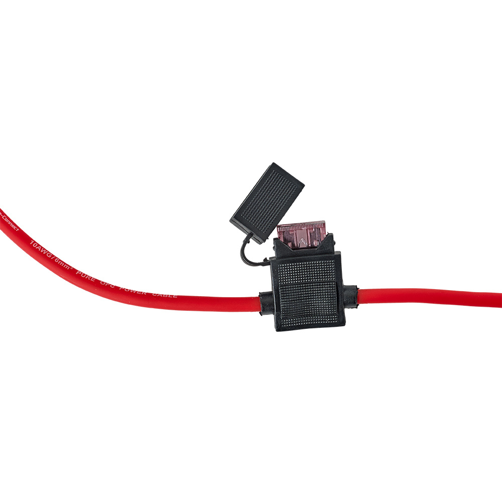 Auto-Connect OFC  6mm² strømkabelkit, 6m+2.5m