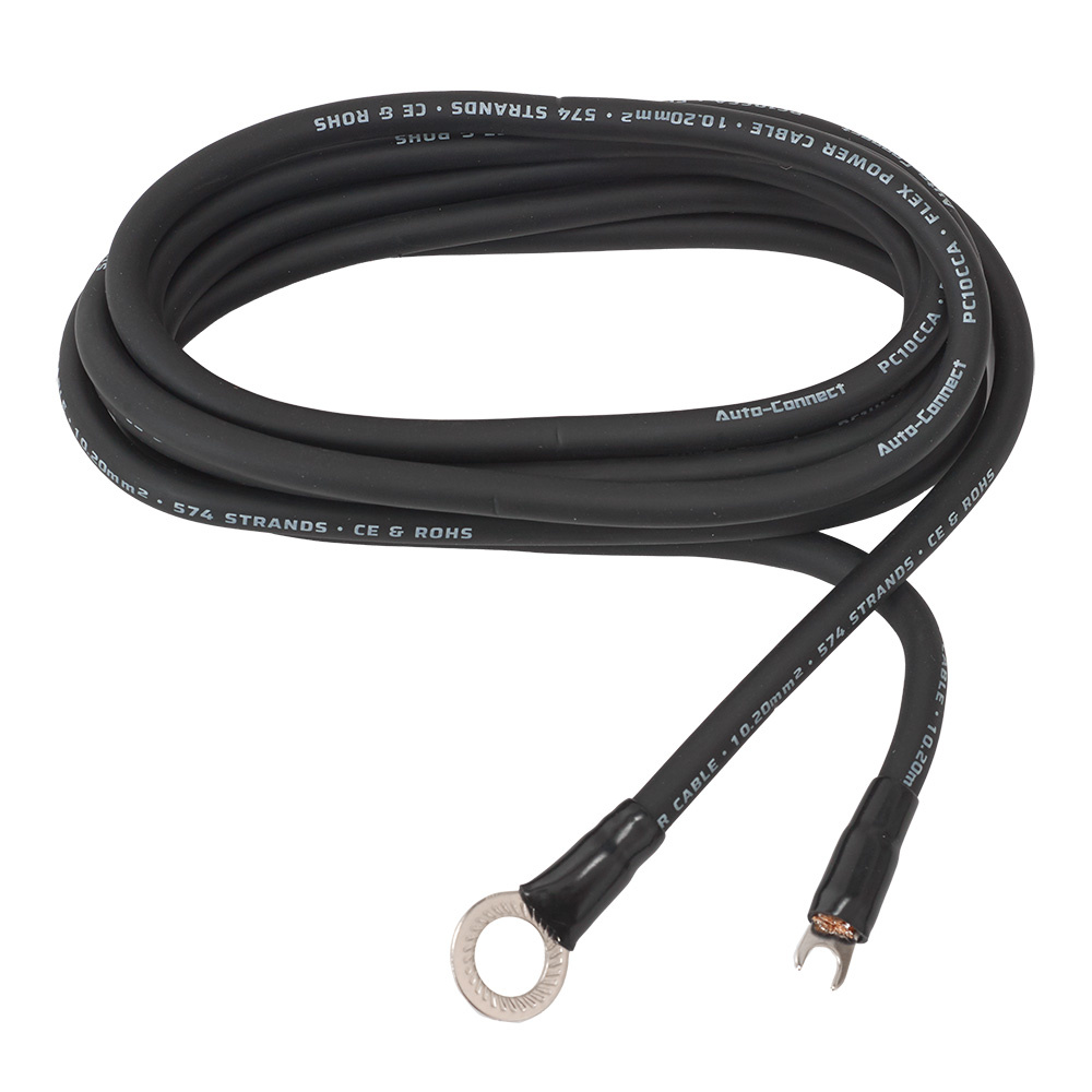 Auto-Connect 2.5 meter strømkabel CCA 10.2mm², svart