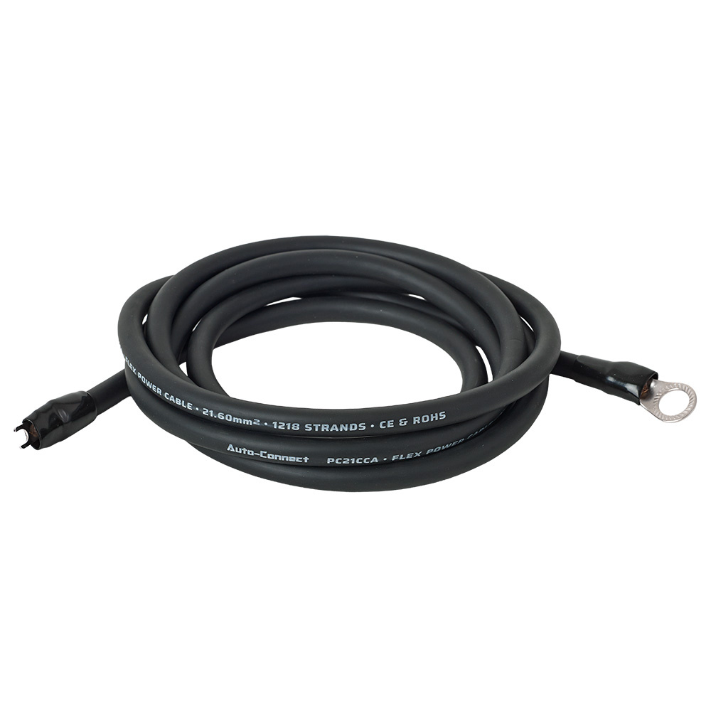 Auto-Connect 2.5 meter strømkabel CCA 21.6mm², svart