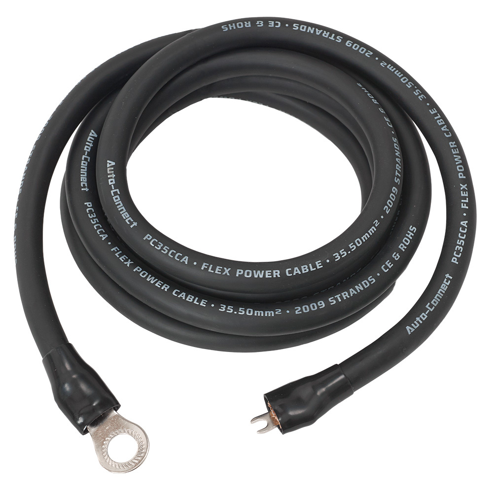 Auto-Connect 2.5 meter strømkabel CCA 35.5mm², svart
