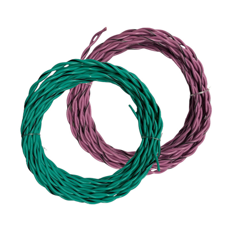 Auto-Connect tvinnet høyttalerkabel 2x1.0mm² grønn og lilla, 6 meter