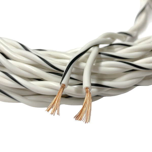 Auto-Connect tvinnet høyttalerkabel 2x1.0mm² hvit, løpemeter