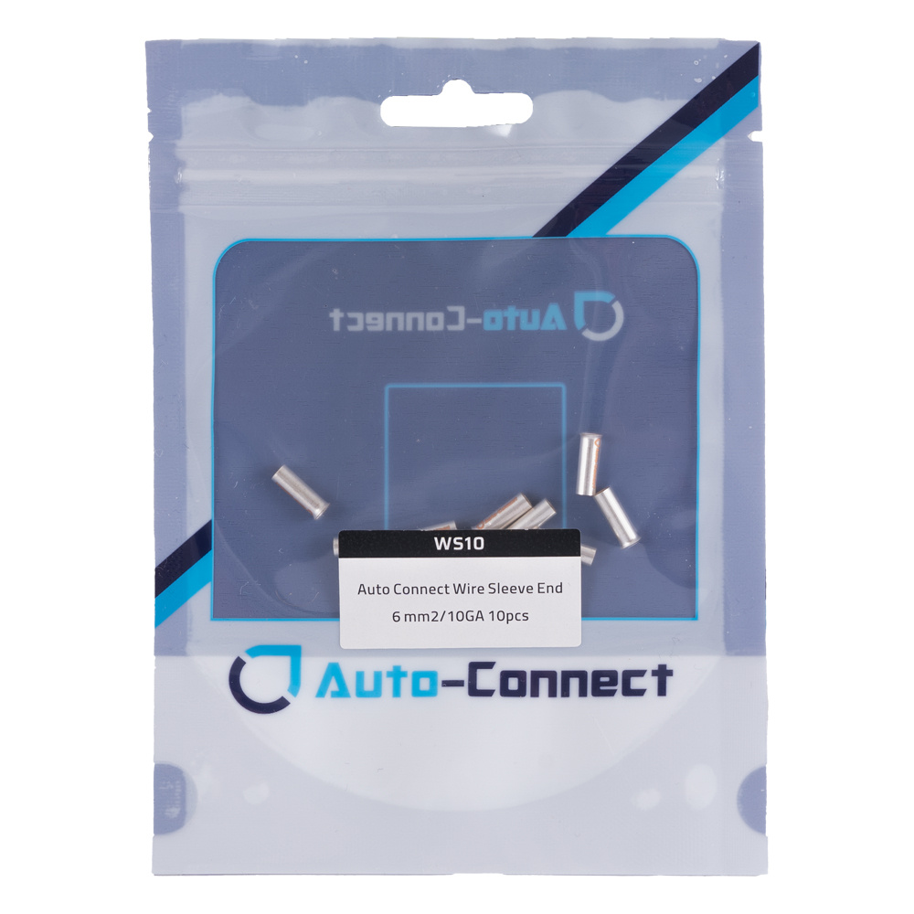 Auto-Connect 10-pakke kabelhylser, 6mm²-kabel