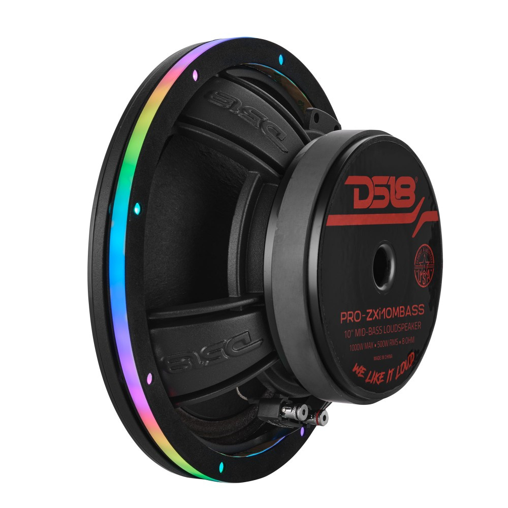 DS18 DLRING10, 10-tommers digital RGB LED-ring for høyttalere/baser