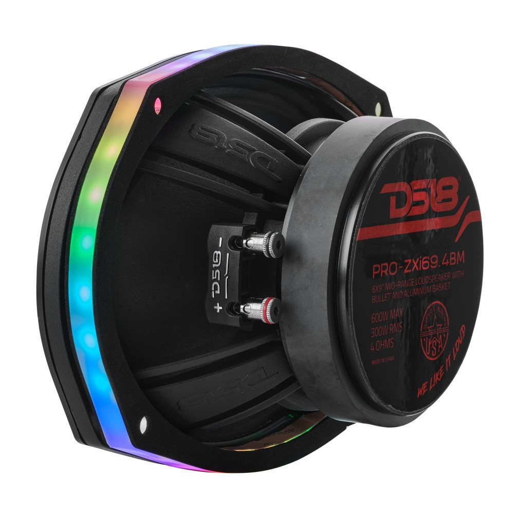 DS18 DLRING69, 6x9-tommers digital RGB LED-ring for høyttalere/baser