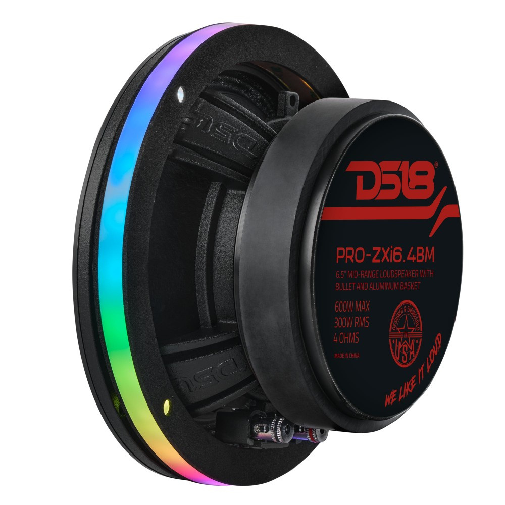 DS18 DLRING6, 6,5-tommers digital RGB LED-ring for høyttalere/baser