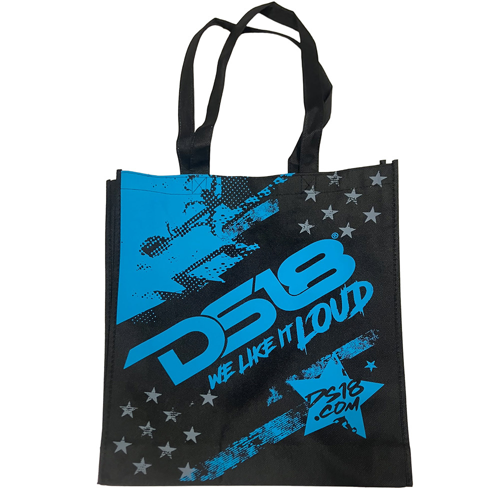 DS18 tygveske, rosa/blå/grønn