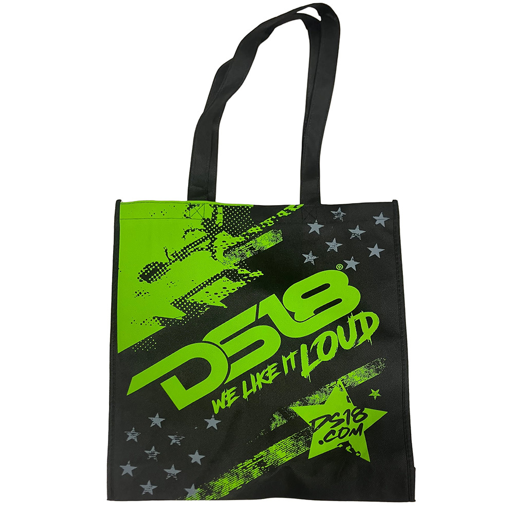 DS18 tygveske, rosa/blå/grønn