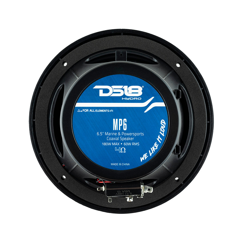 DS18 MP6/BK, svarte 6.5 tommers marinhøyttalere, par