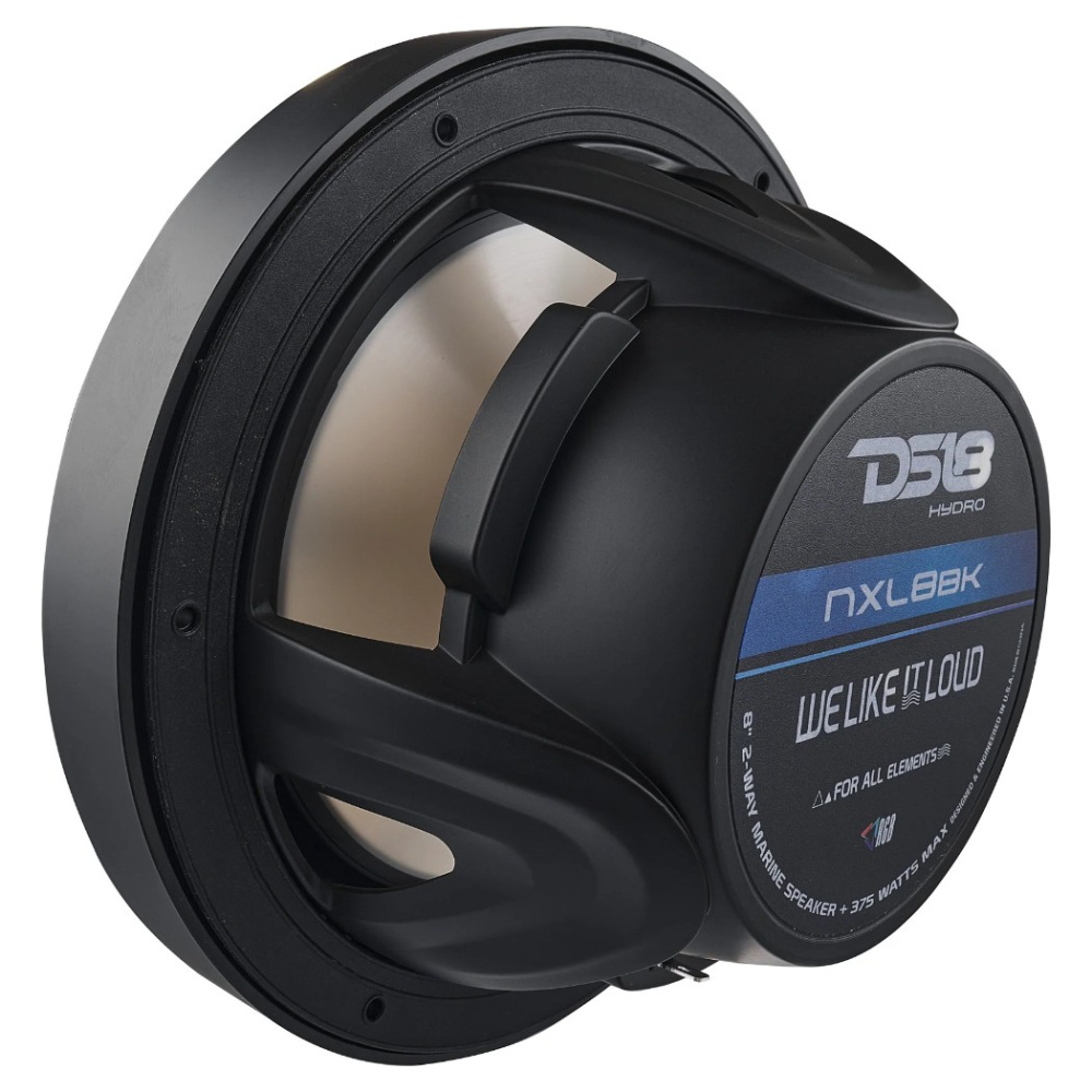 DS18 NXL-8/BK, svarte 8-tommers marinehøyttalere med LED, par