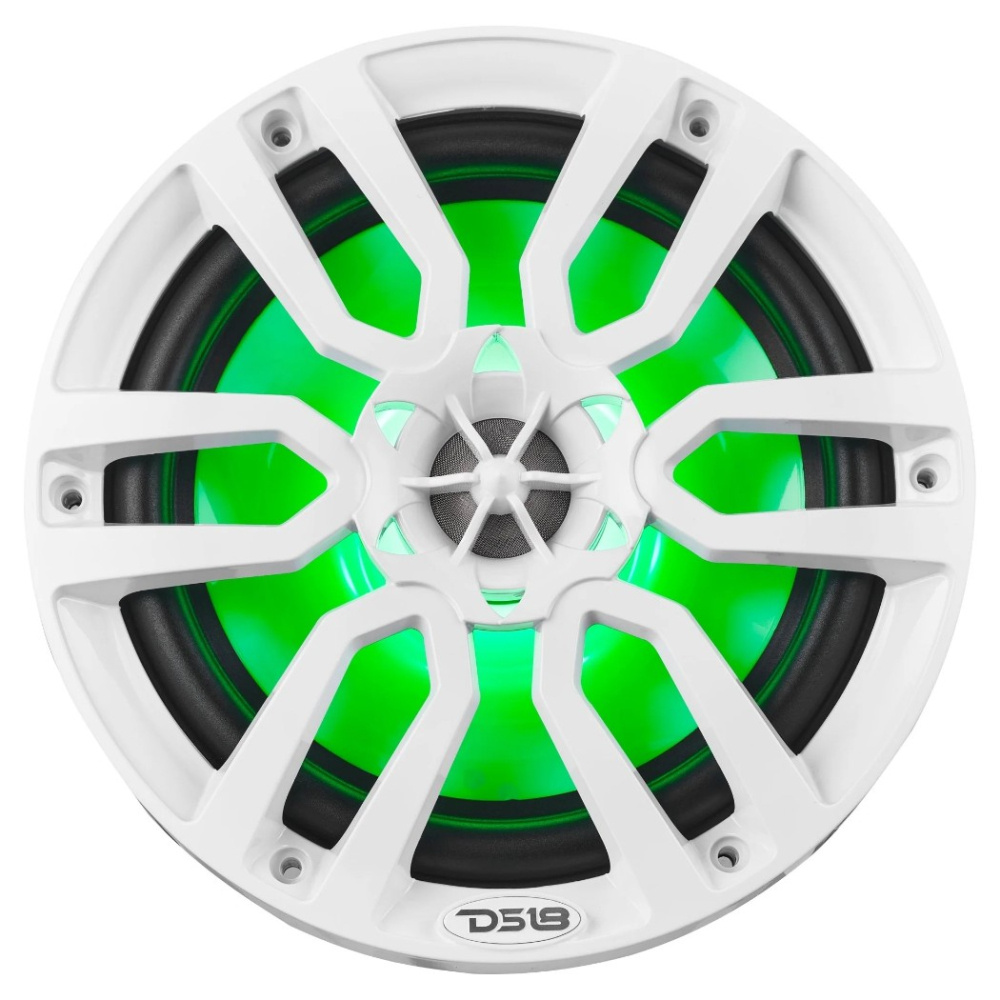 DS18 NXL-8, hvite 8-tommers marinehøyttalere med LED, par