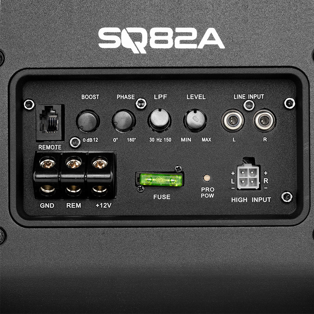 DS18 SQ82A, aktiv 8 tommers bass og passiv radiator