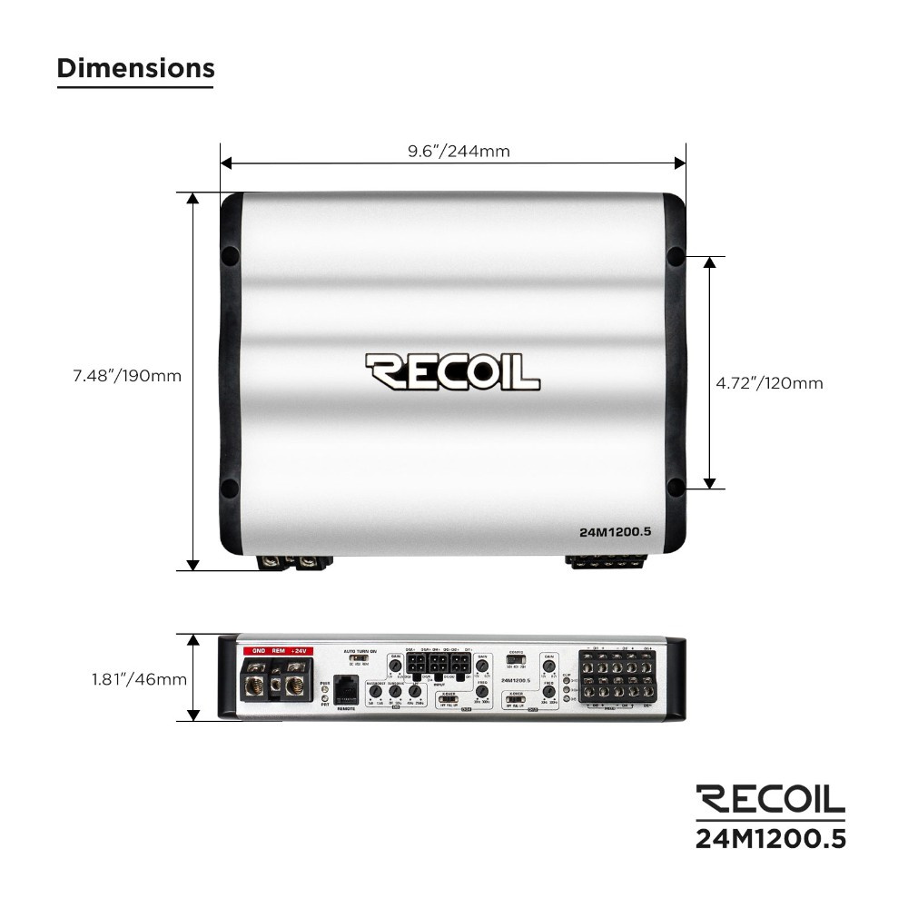 Recoil 24M1200.5, flerkanals forsterker til lastebil