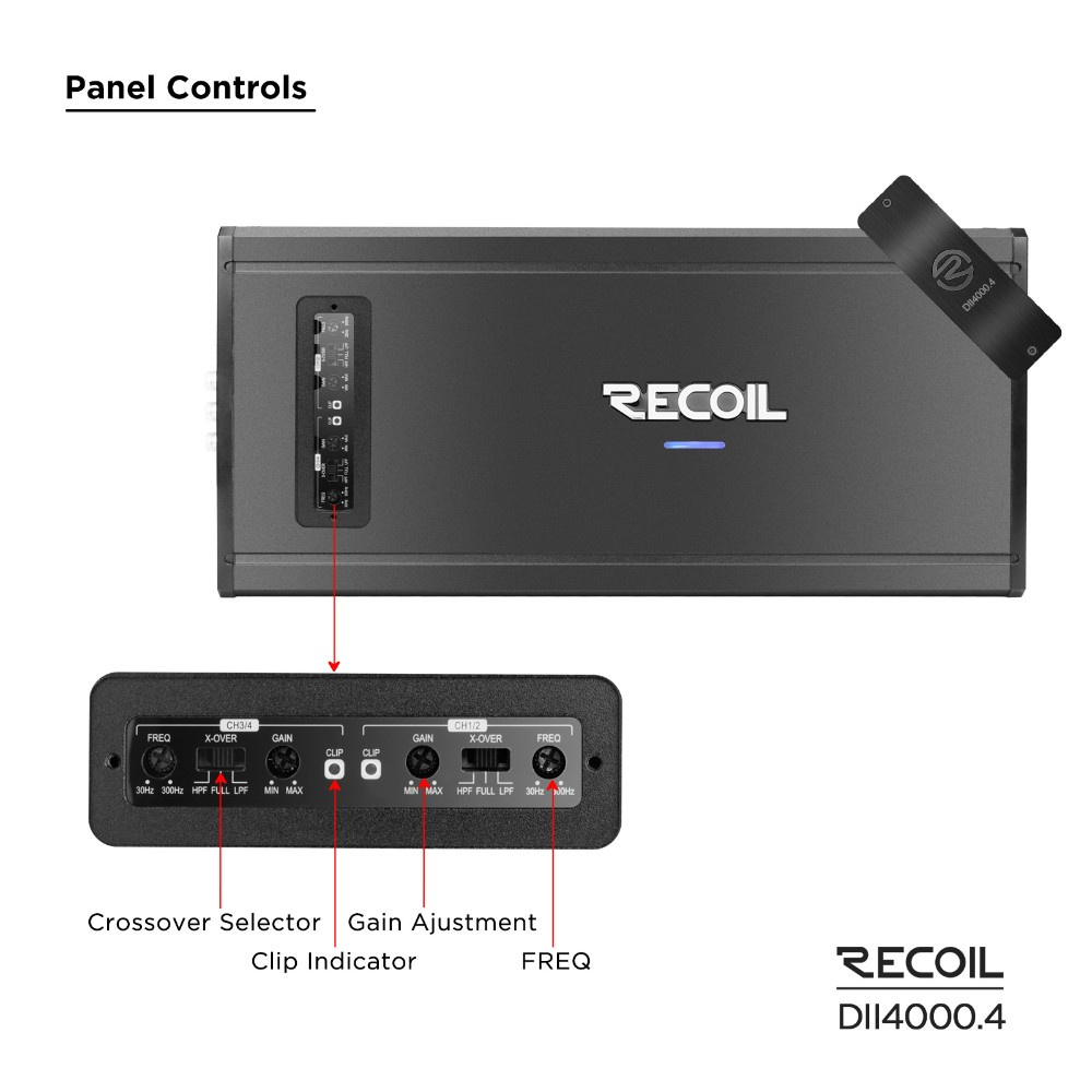 Recoil DII 4000.4, firekanals forsterker