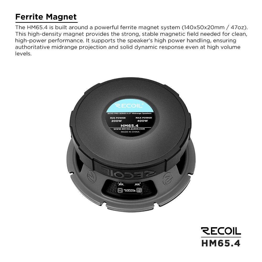 Recoil HM65.4, 6,5-tommers midbass/mellomtone, par