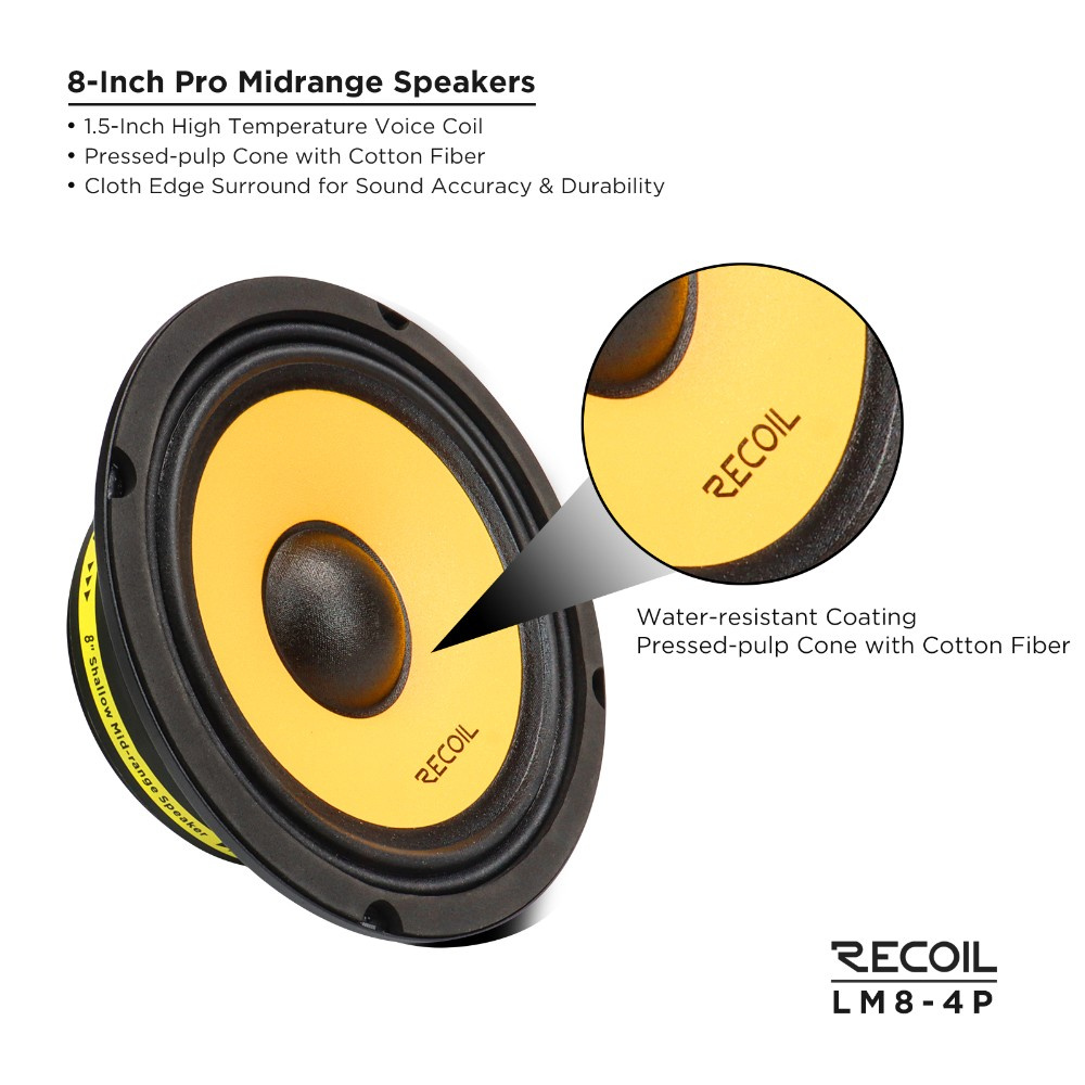 Recoil LM8-4P, slank 8-tommers midbass/mellomtone, par
