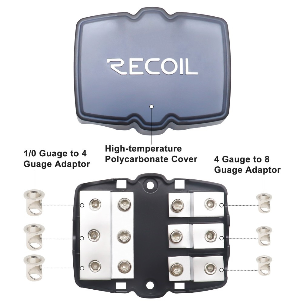 Recoil MFH13 Mini-ANL sikringsholder 3x50mm² til 3x20mm²