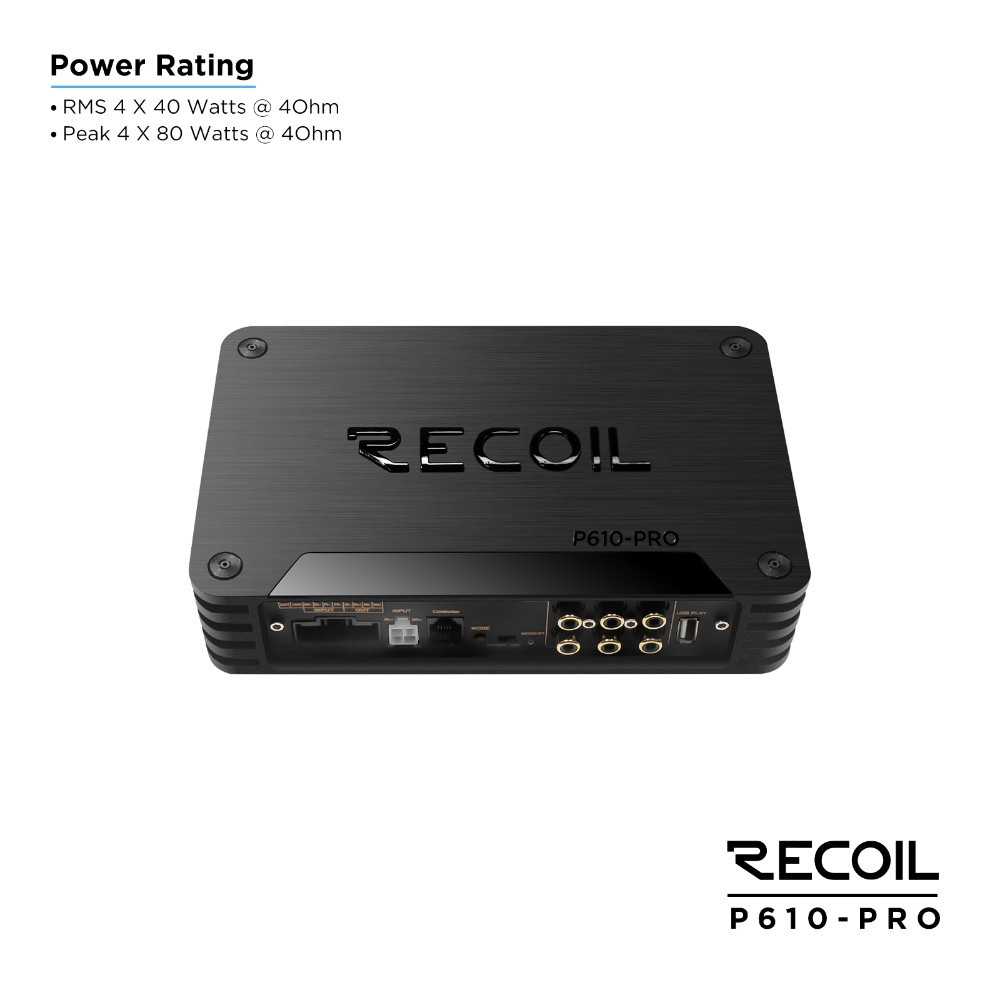 Recoil P610-PRO, DSP-forsterker med 10 kanaler
