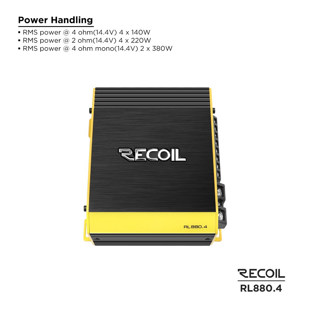 Recoil RL880.4, firekanals forsterker